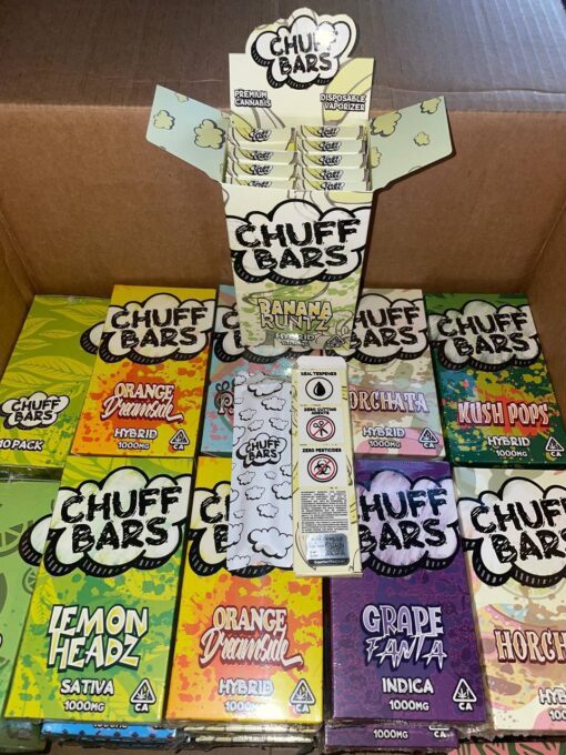 Chuff Bars available in stock now at cannaexoticsstore, buy jussbox disposable in stock, cake carts available now, buy moonrock pre roll, turn carts