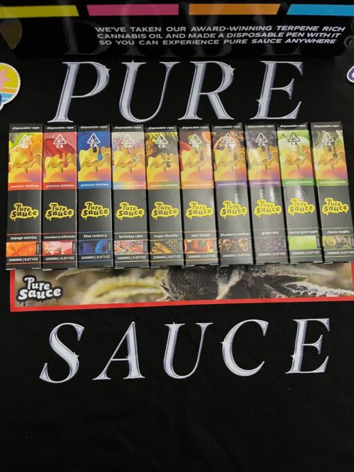 Pure Sauce Disposable are now available in stock online for affordable prices, buy pure sauce disposable carts online, buy pure sauce dispo